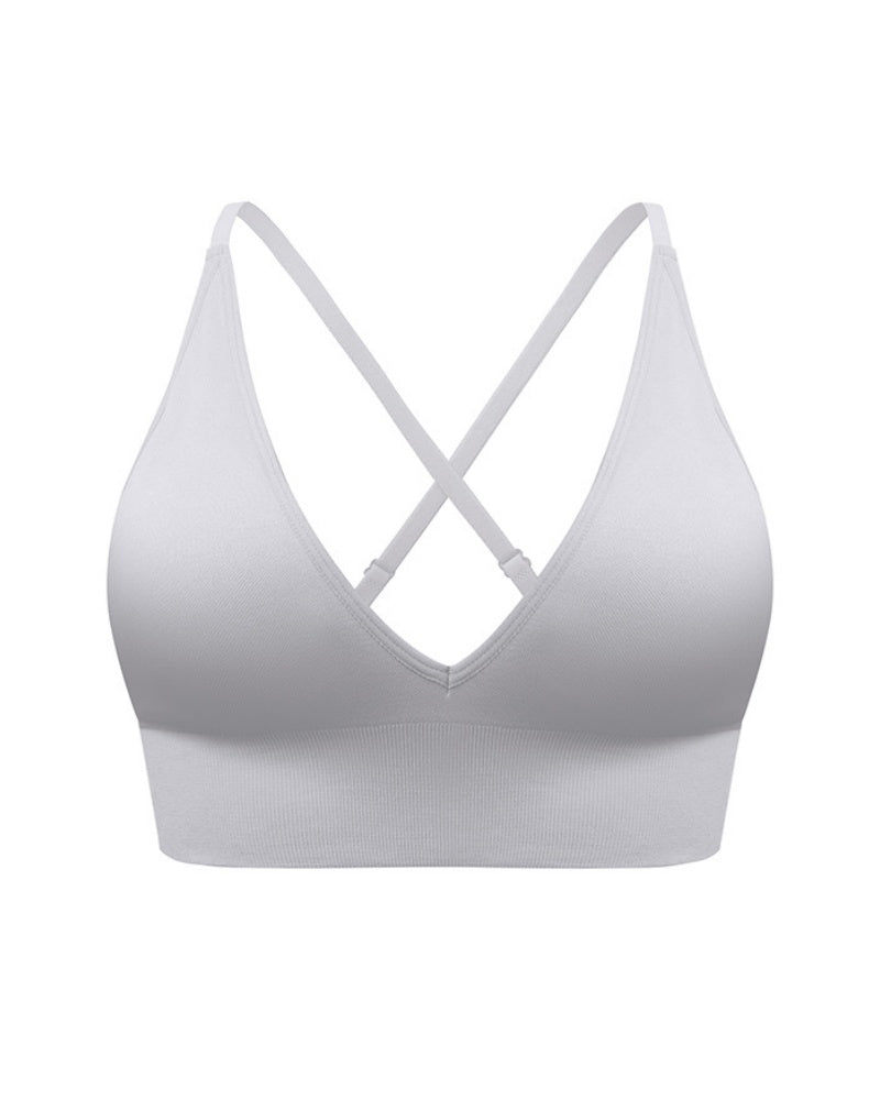 Deep V Triangle Cup Beautiful Back Bra With Adjustable Strap