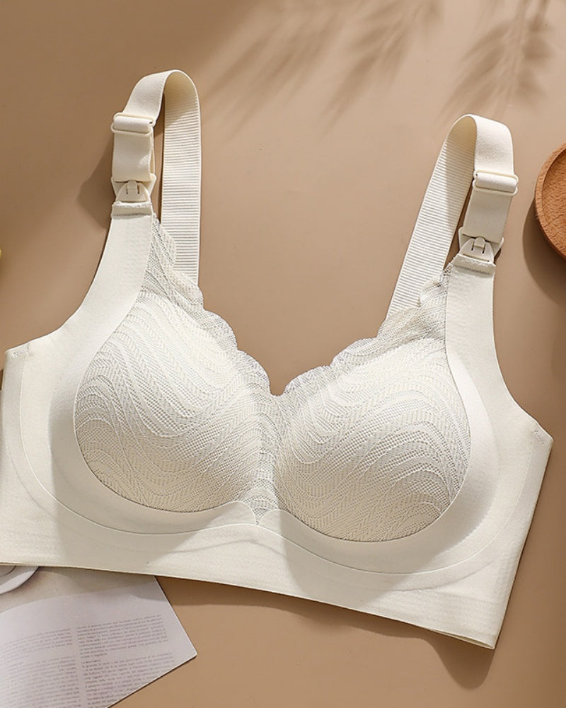 Front Buttoned Push up Wireless Bra Maternity Nursing Bra