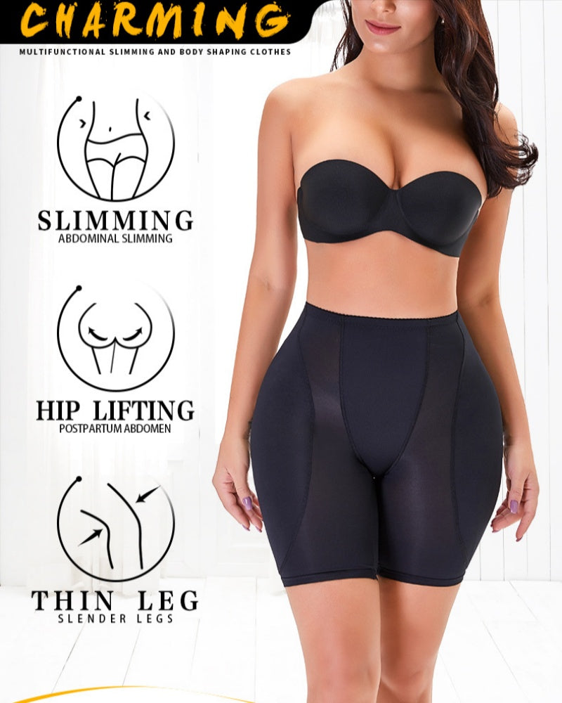 Mesh High Waisted Hip Lifting Shaping Shorts With Sponge Pad