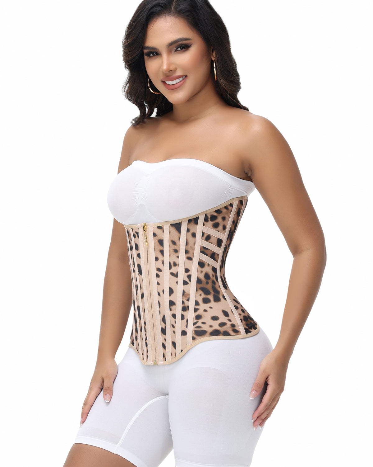 Shapshe® Fajas Colombianas 3 Row Hook and Eye Front Zipper Waist Trainer