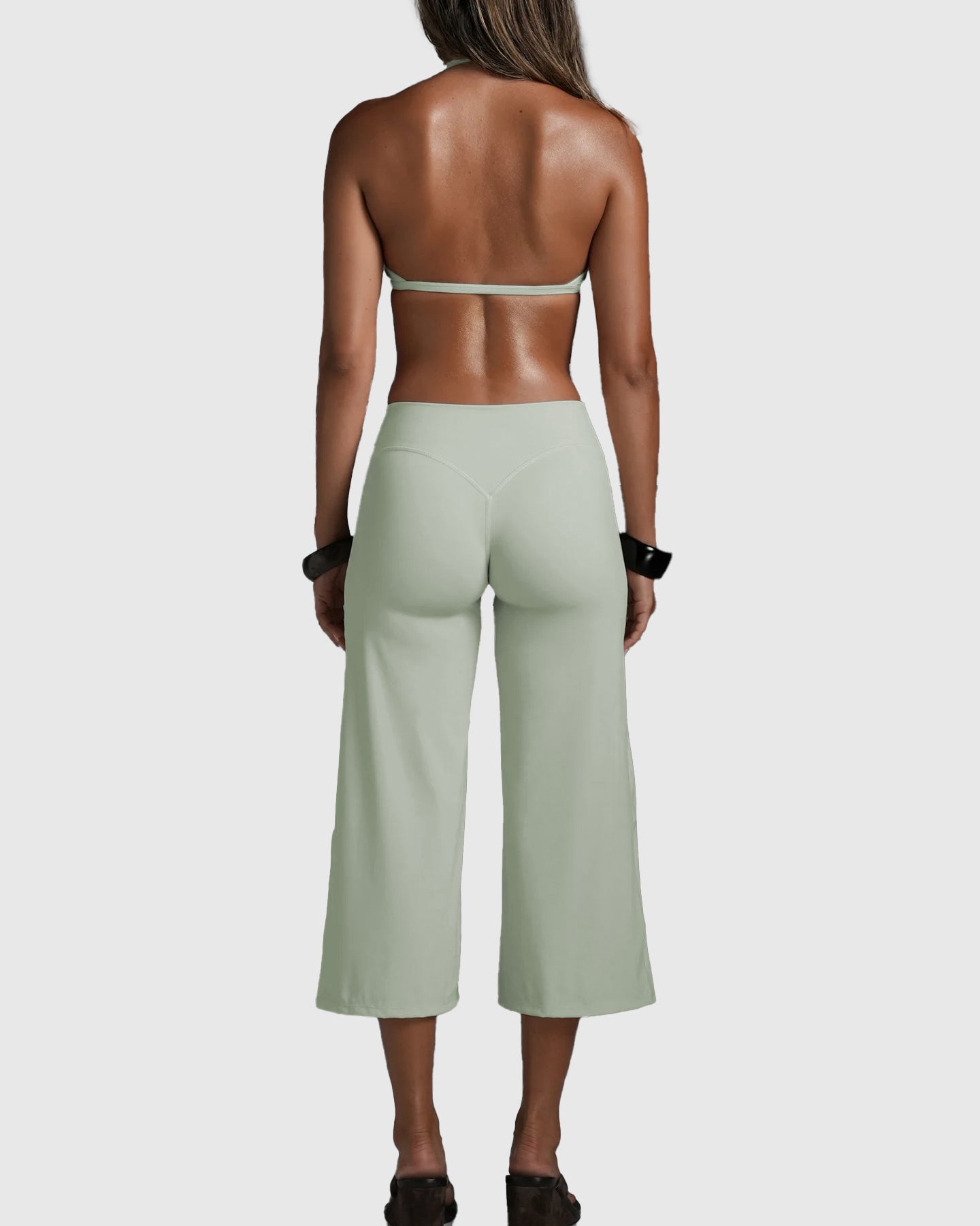 Cpari Wide-Leg Pants Yoga Sportswear Set - By Qivii