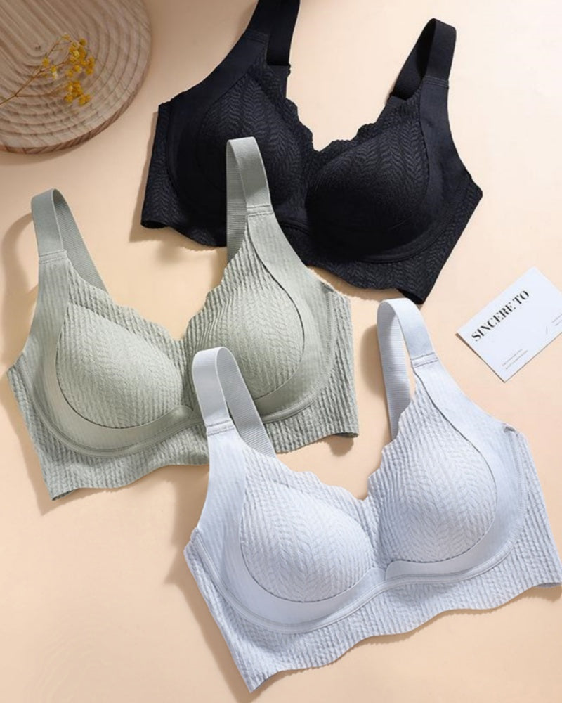 Large Size Thin Seamless Wireless Anti Sagging Bra