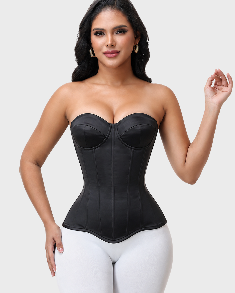 Hourglass Corset Strapless Bustier Waist Cincher
