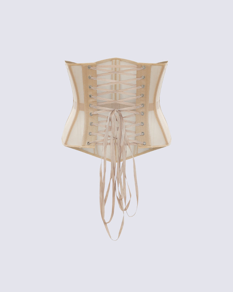 Waist Cincher Corset Back Lace Up Tummy Control Waist Trainer
