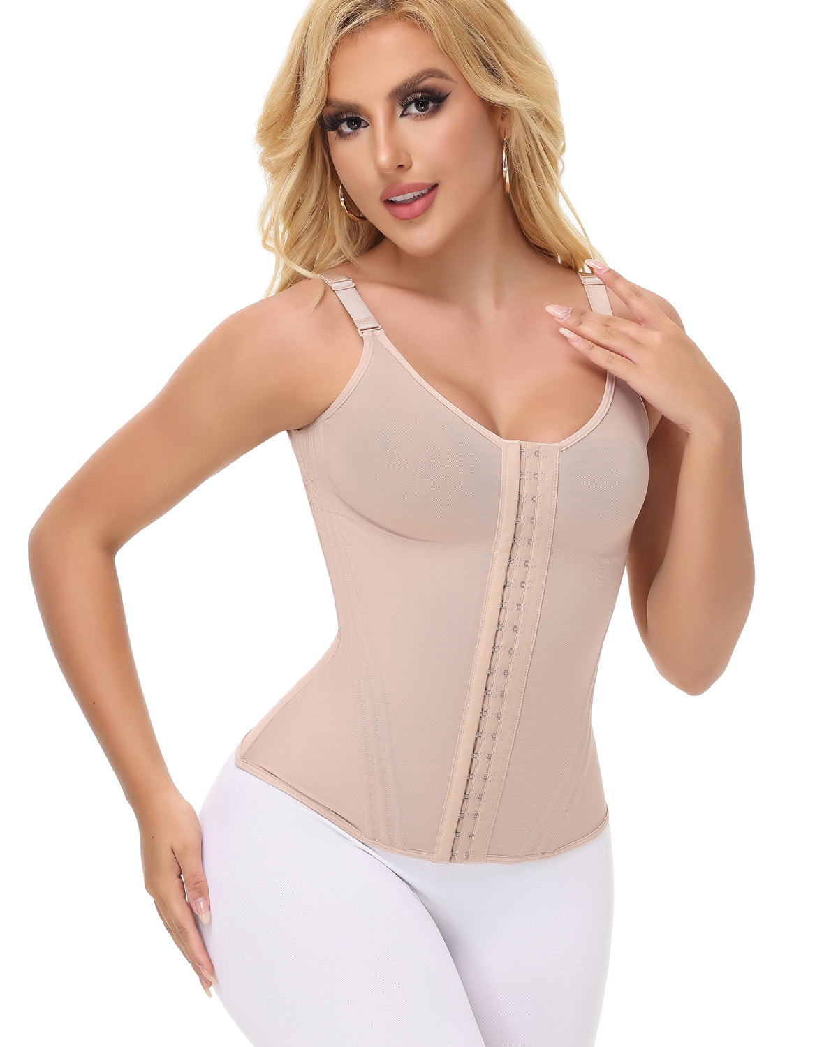 Shapshe® Fajas Colombianas Mesh Waist Trainer Vest With Nippel Covers