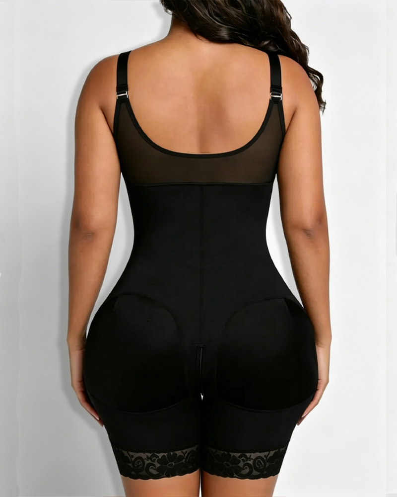 Zipper Tummy Control & Butt Lifter Shapewear Bodysuit - By Qivii