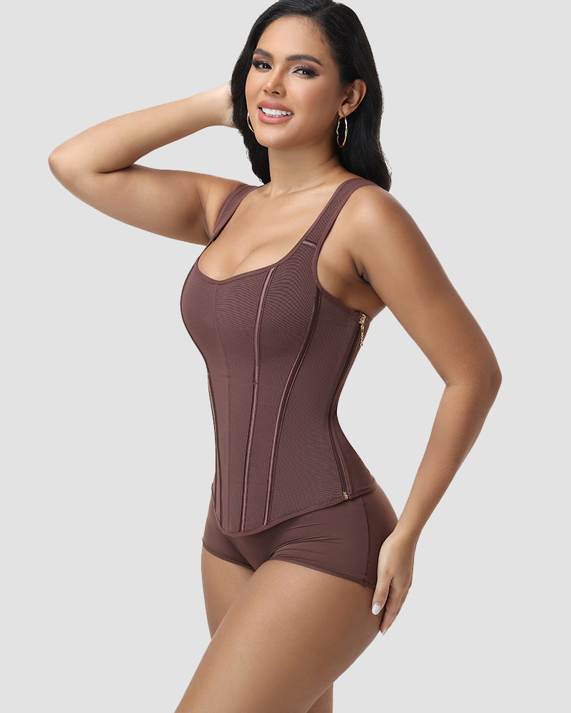 Shapshe® Full Bust Back Lace-Up Corset Top