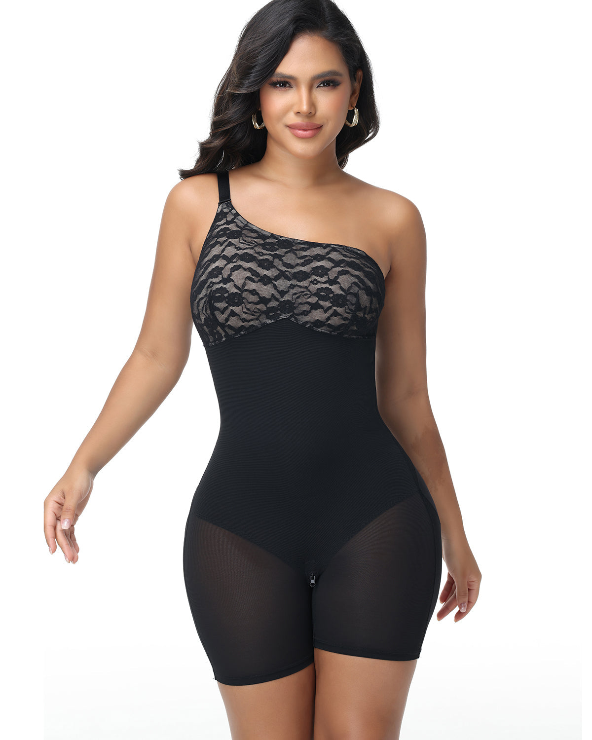 Shapshe® Lace Patchwork Shapewear With Movable Straps