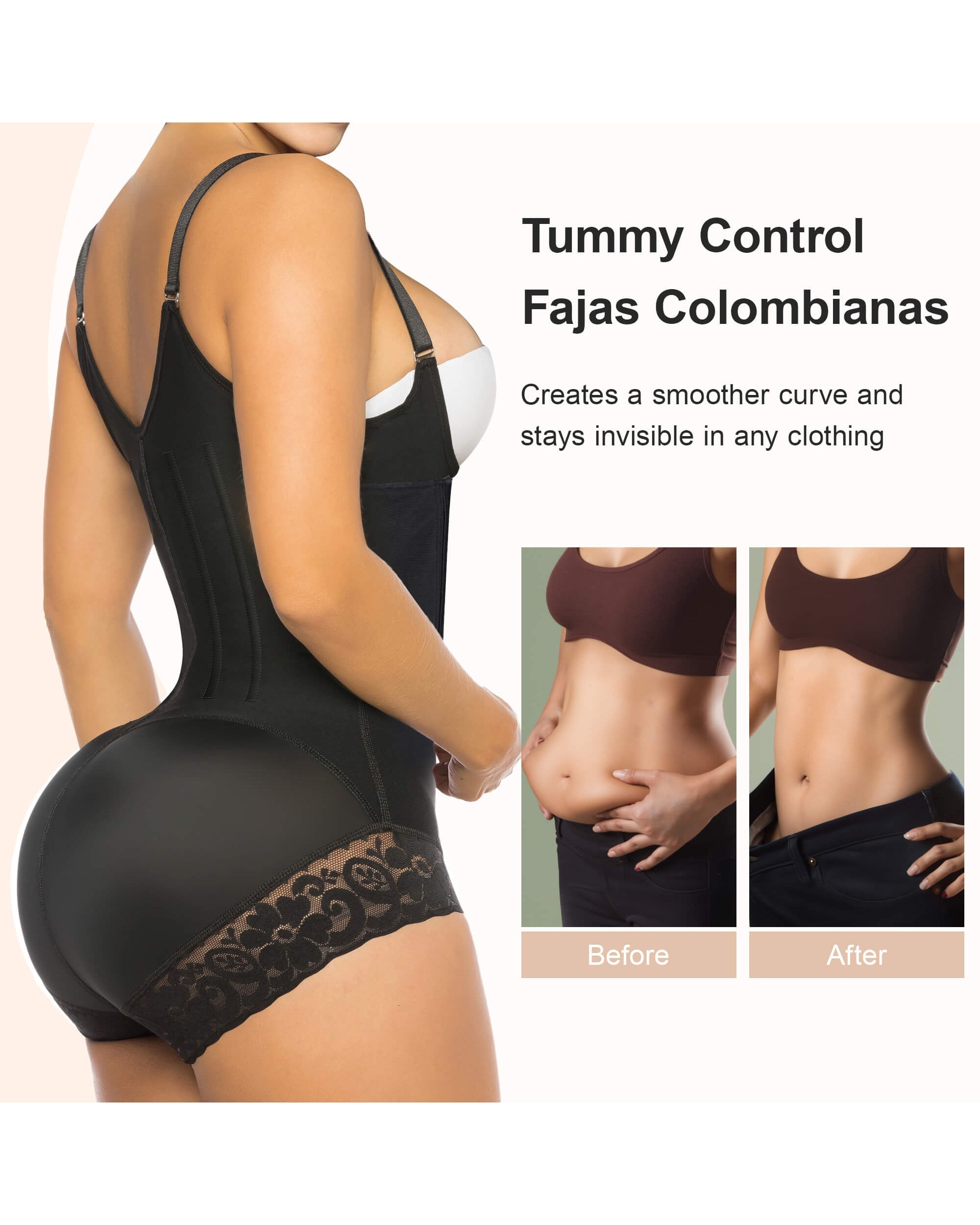 8-Steel-Bone Brief-Style Colombian Faja - By Qivii