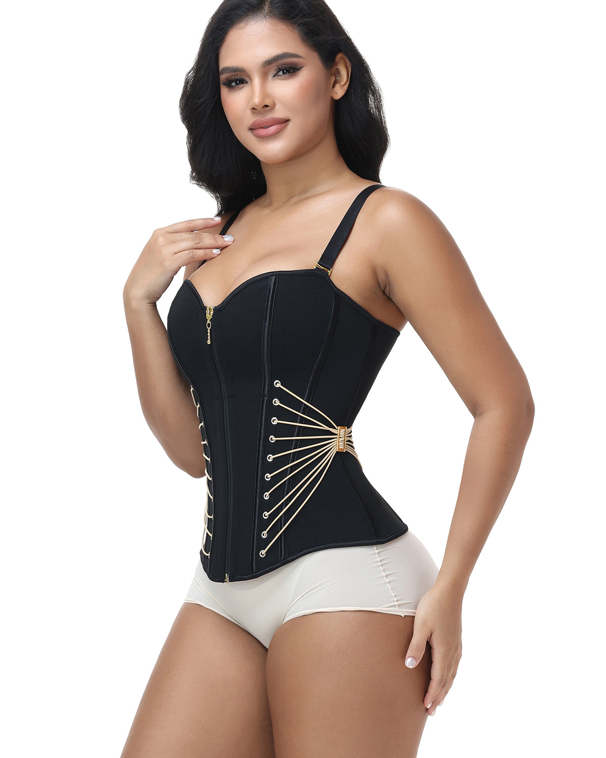 Shapshe® Sweetheart Neck Adjustable Strap Corset Vest Lace Up Boned Waist Trainer