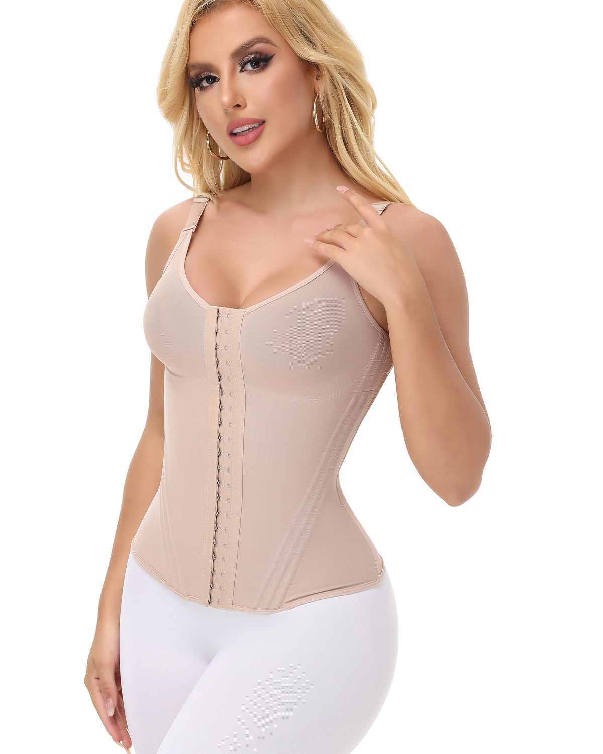 Shapshe® Fajas Colombianas Mesh Waist Trainer Vest With Nippel Covers
