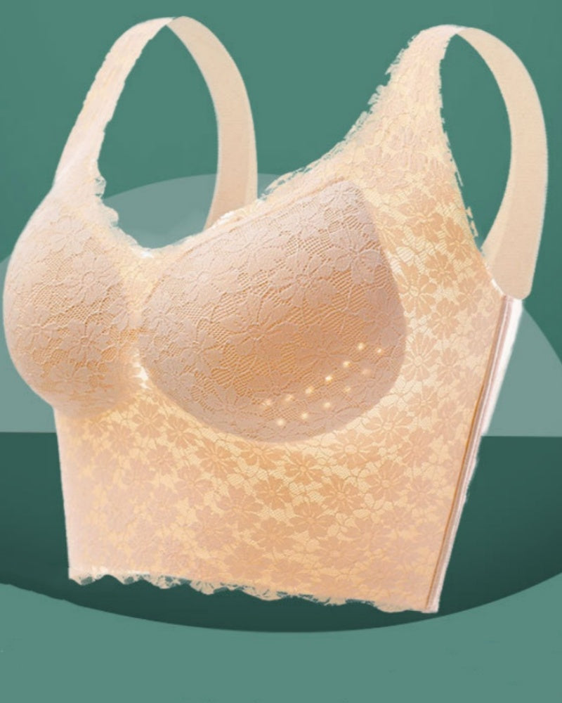 Plus Size Breathable Tank Top Push up Bra Side Smoothing