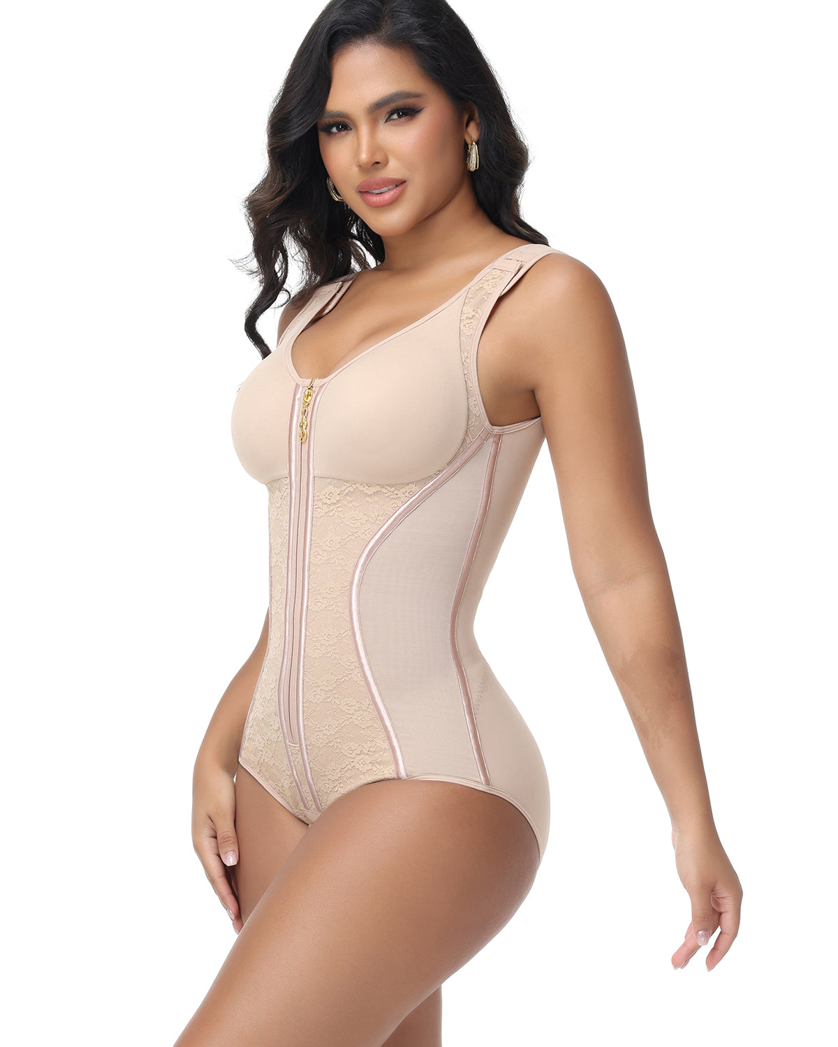 Shapshe® Fajas Colombianas Lace Patchwork Body Shaper