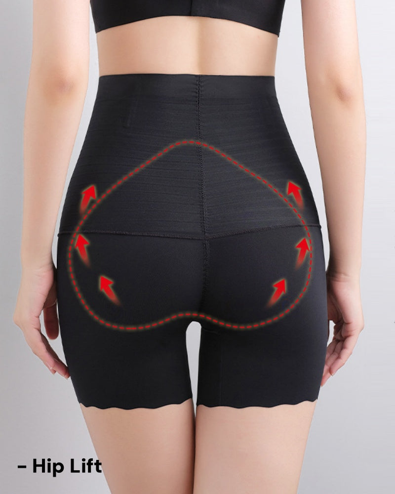 Seamless Breathable Ice Silk High Waist Shaping Shorts