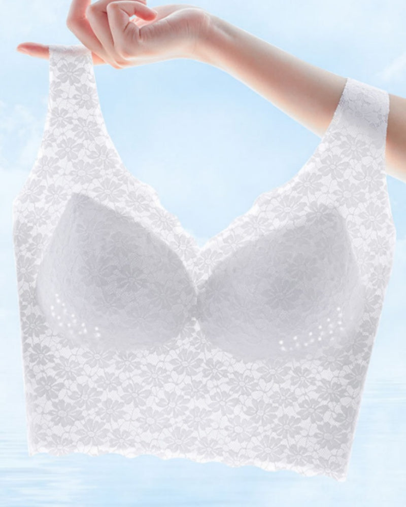 Plus Size Breathable Tank Top Push up Bra Side Smoothing