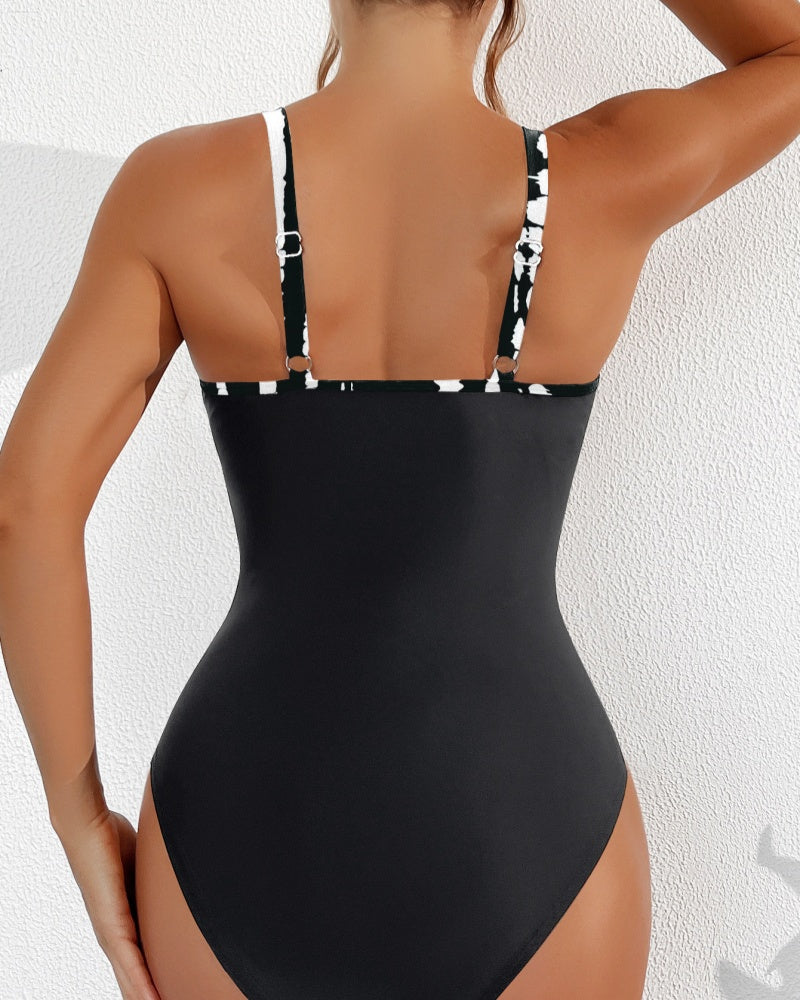 Sexy Deep V Mesh Backless One Piece Shapewear Swimsuit - By Qivii