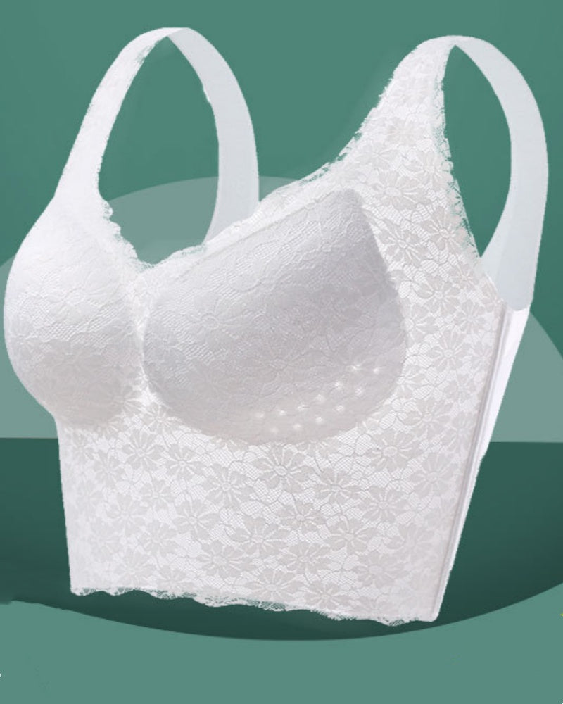 Plus Size Breathable Tank Top Push up Bra Side Smoothing