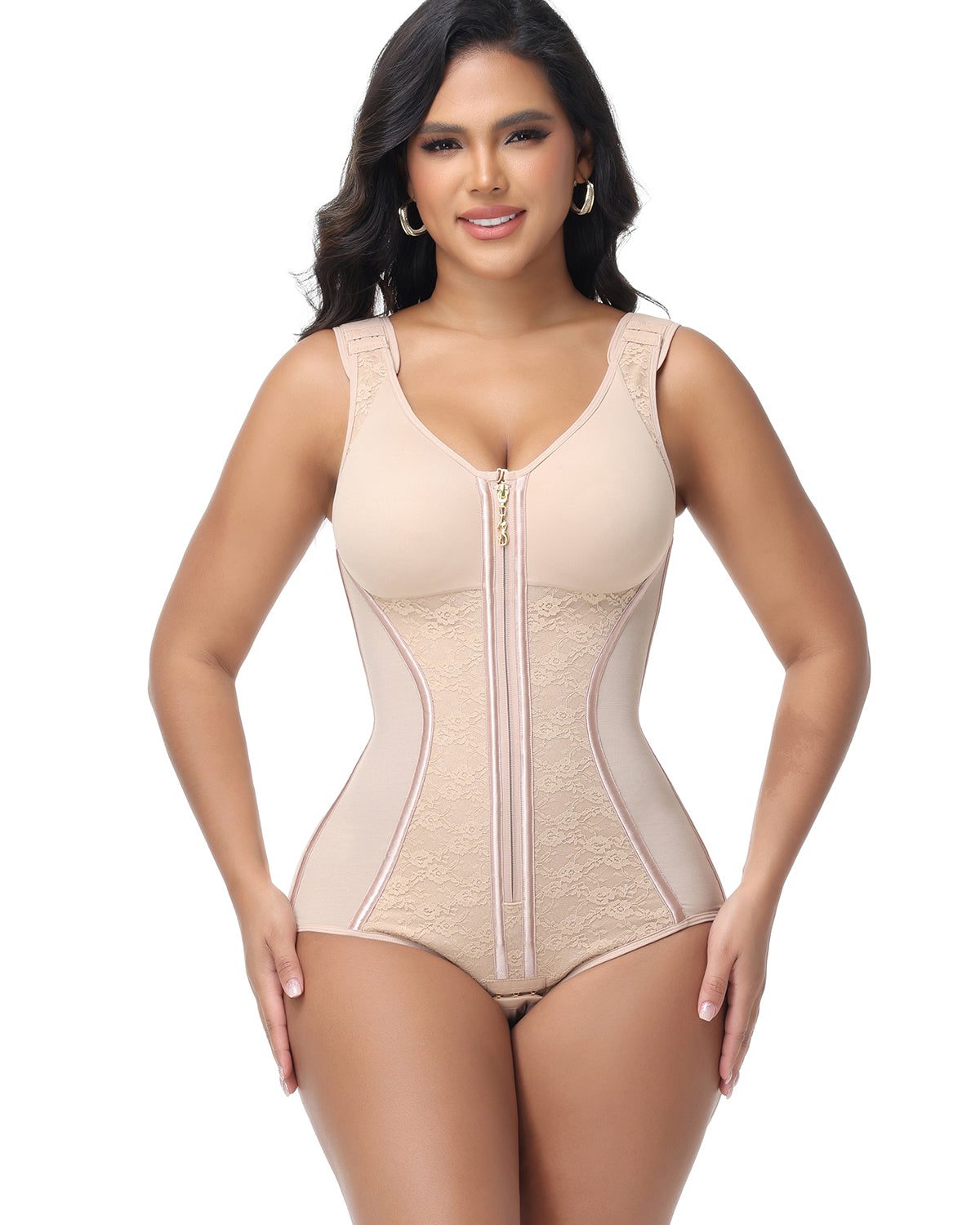 Shapshe® Fajas Colombianas Lace Patchwork Body Shaper