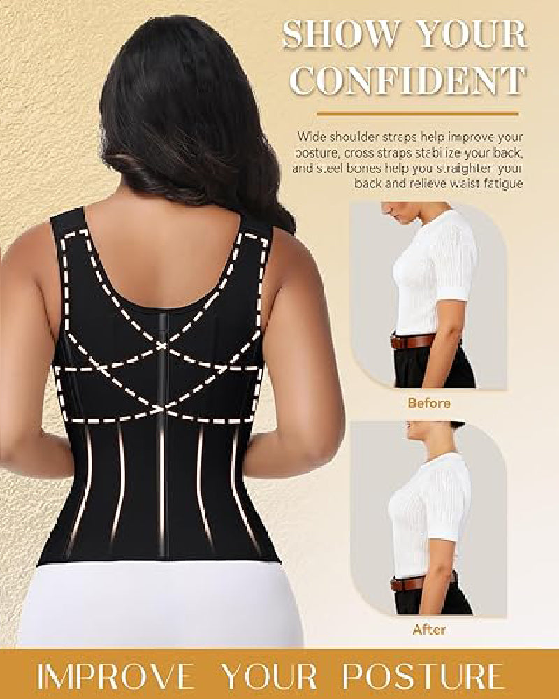 Shapshe® Women's Waist Trainer Tummy Control Hourglass Girdle With Bra