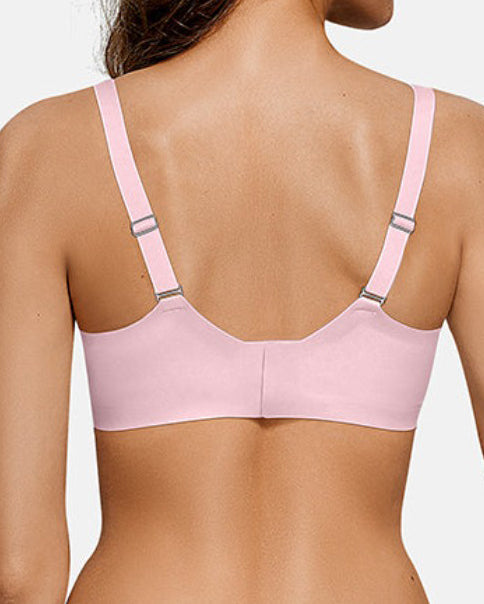 Women's Solid Seamless Breathable Wireless Push Up Bra