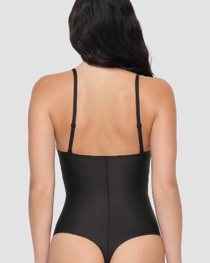 Shapshe® Smooth Push Up Pad Thong Bodysuit Seamless Deep V-Neck Body Shaper