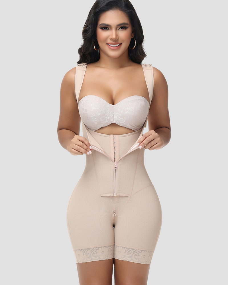 Shapshe® Fajas Colombianas Open Bust Waist Trainer Body Shaper (Pre-Sale)