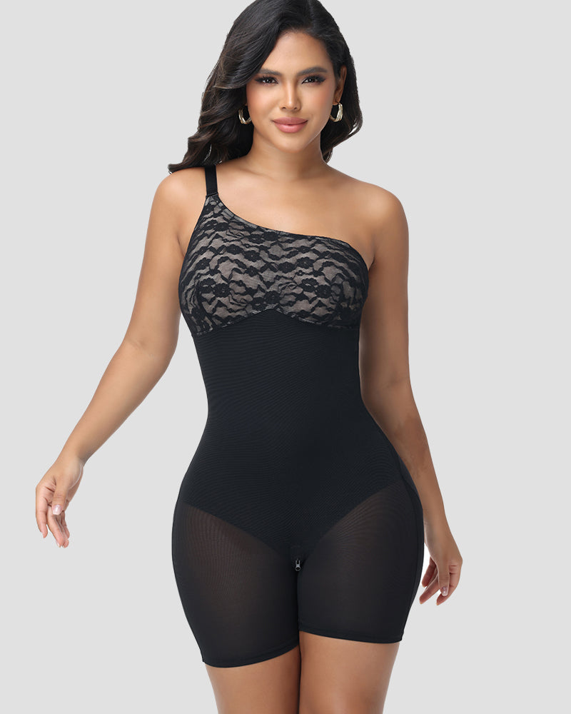 Shapshe® Lace Patchwork Shapewear With Movable Straps