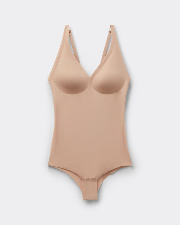 Natural Lifting Triangle Bodysuit with Bra - By Qivii