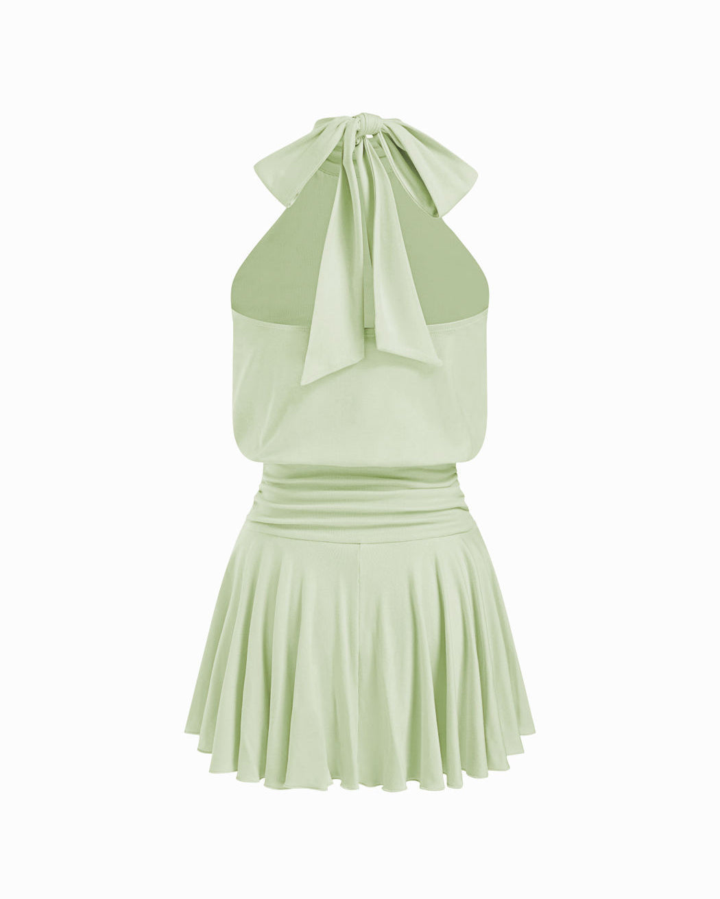 Collar Sleeveless A-Line Built-in Shorts Mini Dress - By Qivii