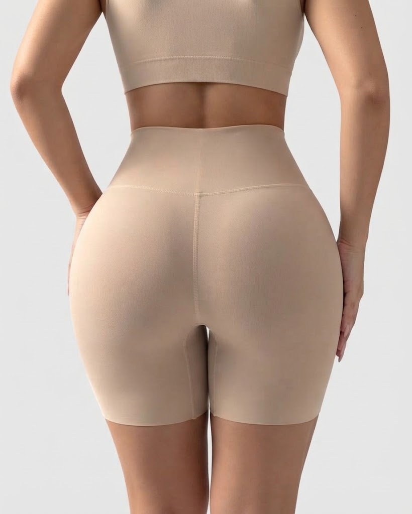 High Waist Seamless Tummy Control Butt Lifting Mesh Shaping Shorts