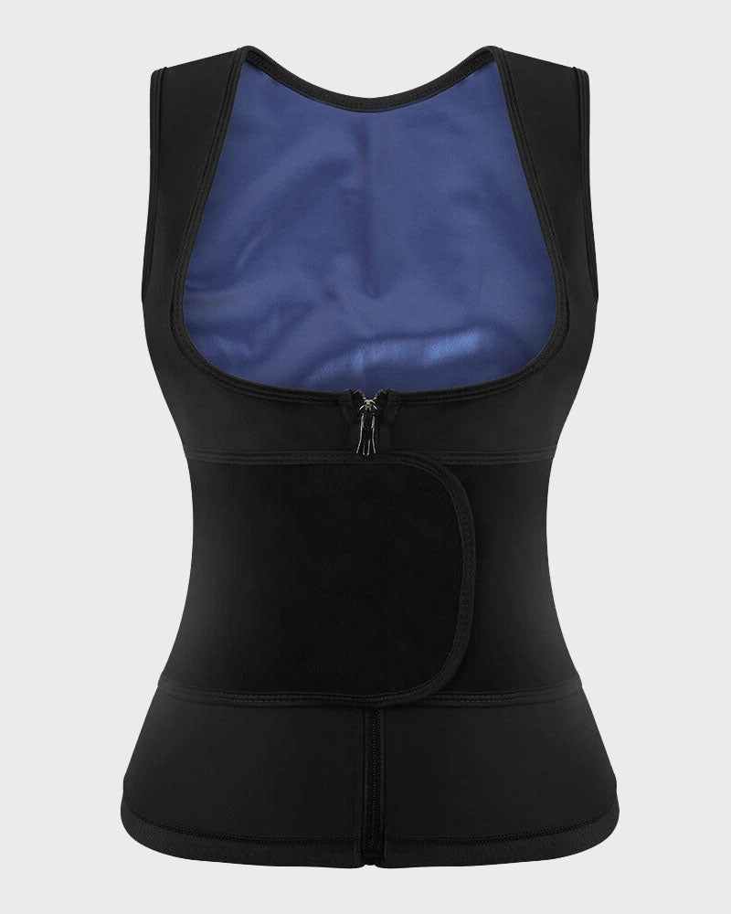 Sweat Suit Fat Burner Vest Tank Top Tummy Control Waist Trainer Belt