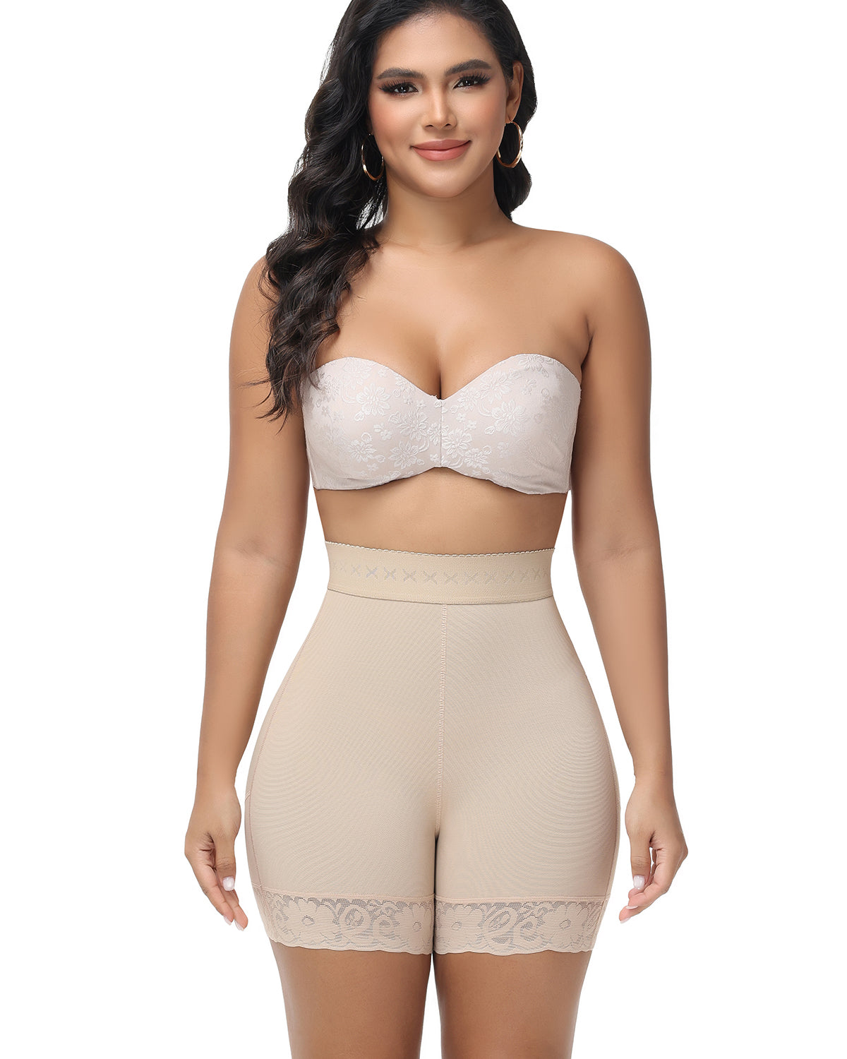 Shapshe® Lace Trim High Waist Butt Lift Shaping Shorts (Pre-Sale)