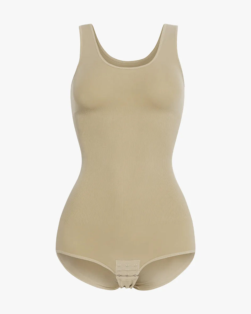 Women's Seamless Round Neck Tummy Control Briefs Bodysuit