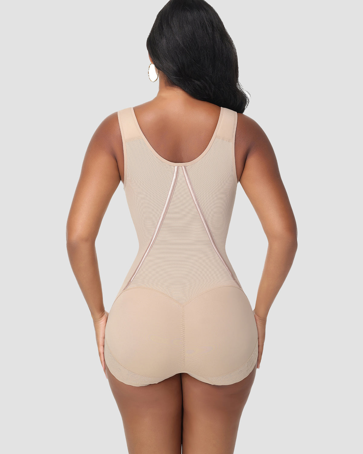 High Compression Full Body Tummy Control Zipper Modern Slim Bodysuit