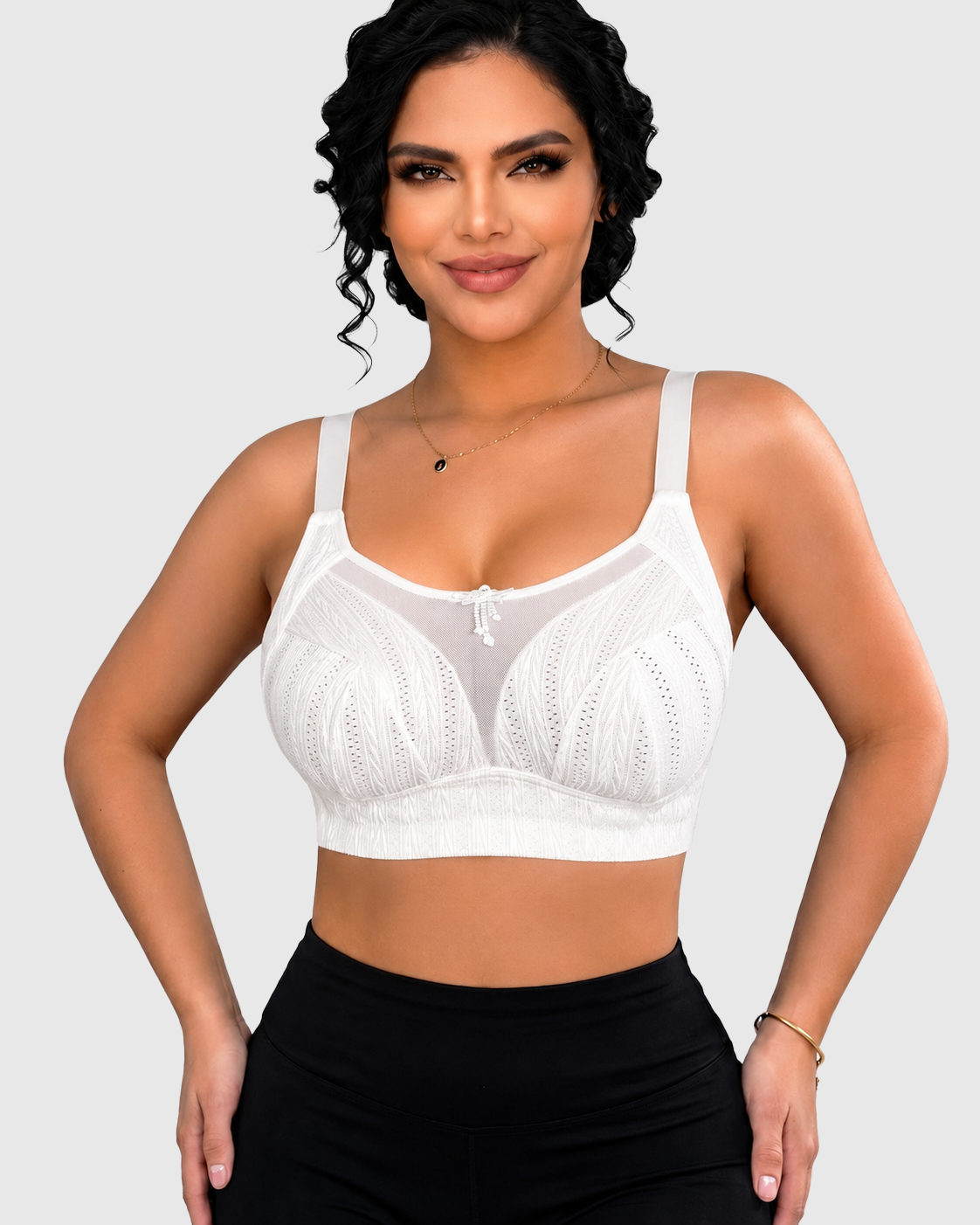 Mesh Adjustable Strap Plus Size Support Shapewear Bra