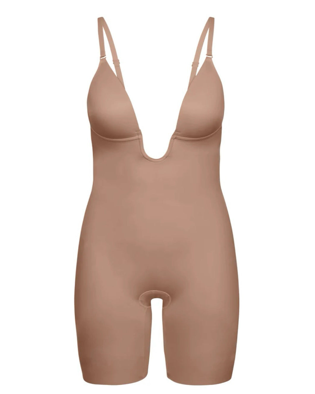 Shapshe® Deep V Neck Low Back Built In Bra Shapewear Bodysuit