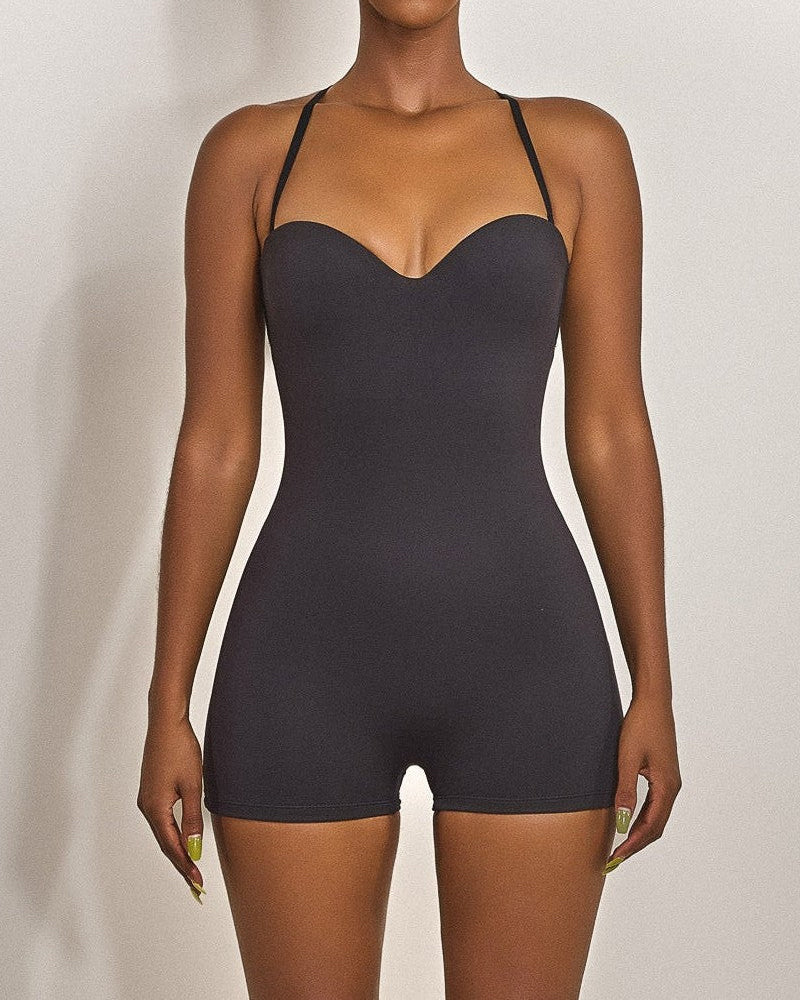 Convertible Strapless Halter Hourglass Sculpt Playsuit - By Qivii