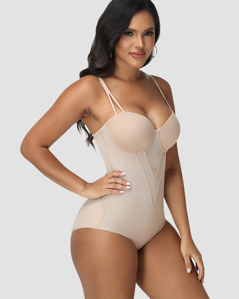 Shapshe® Lace-Detail Underwire Bustier Bodysuit