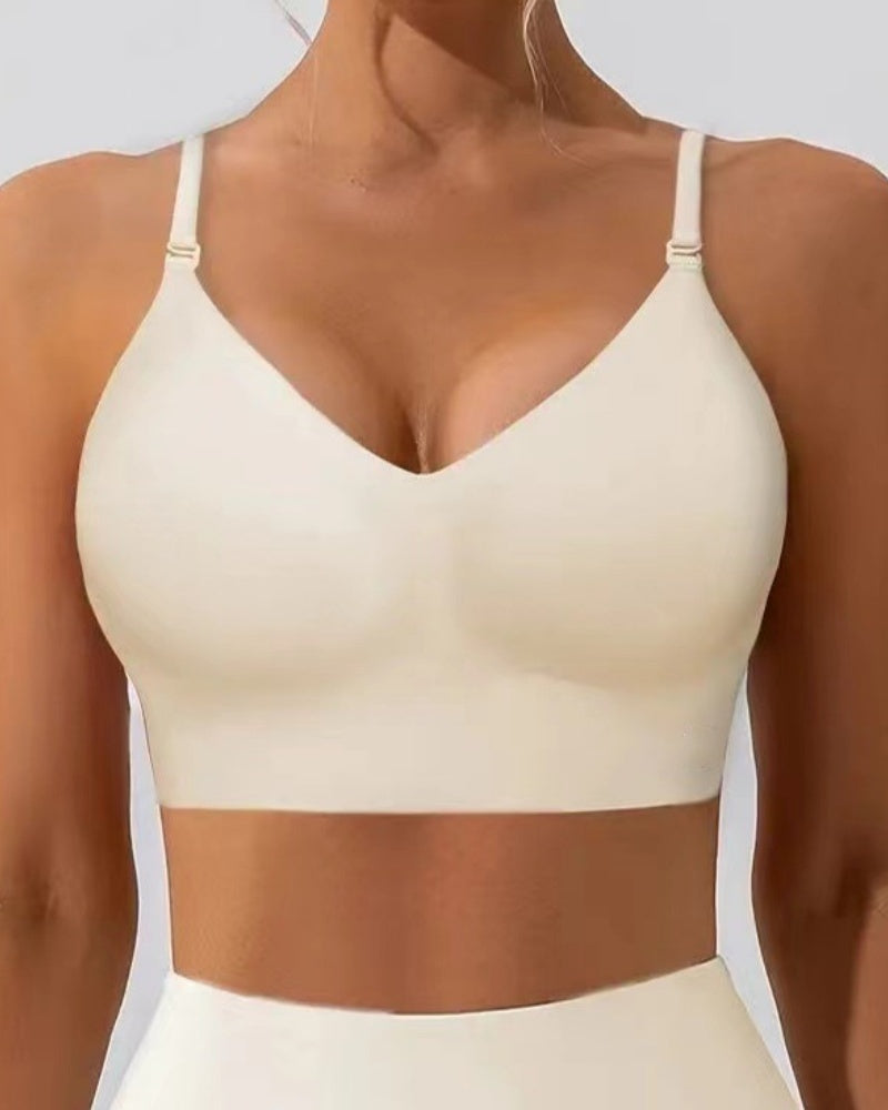 U Shaped Backless Seamless Wire Free Push Up Bra - By Qivii