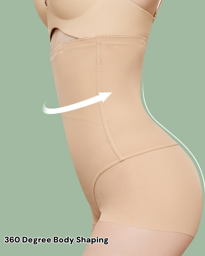 High Waist Thin Plus Size Seamless Tummy Control Shaping Panties - By Qivii