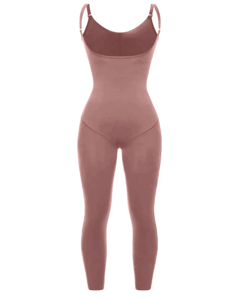 Shapshe® Seamless Slimming Open Bust Full Body Shapewear Jumpsuit Bodyshaper - By Qivii
