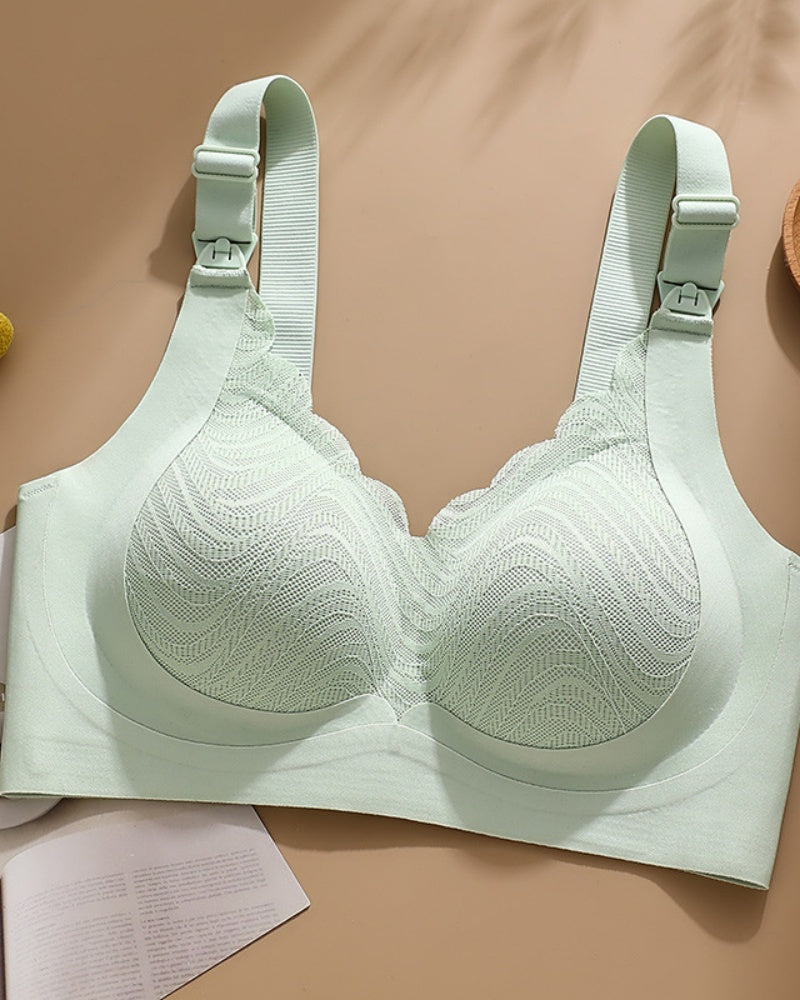 Front Buttoned Push up Wireless Bra Maternity Nursing Bra