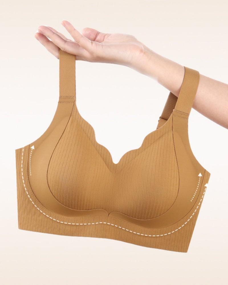 Thin Breathable Wire Free Double Lift Anti Sagging Minimizer Bra