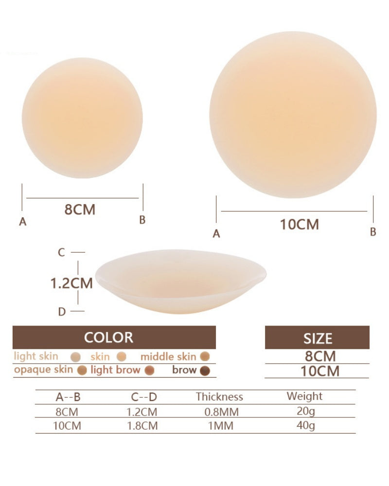 Glue Free Self Adhesive Solid Invisible Seamless Nipple Covers