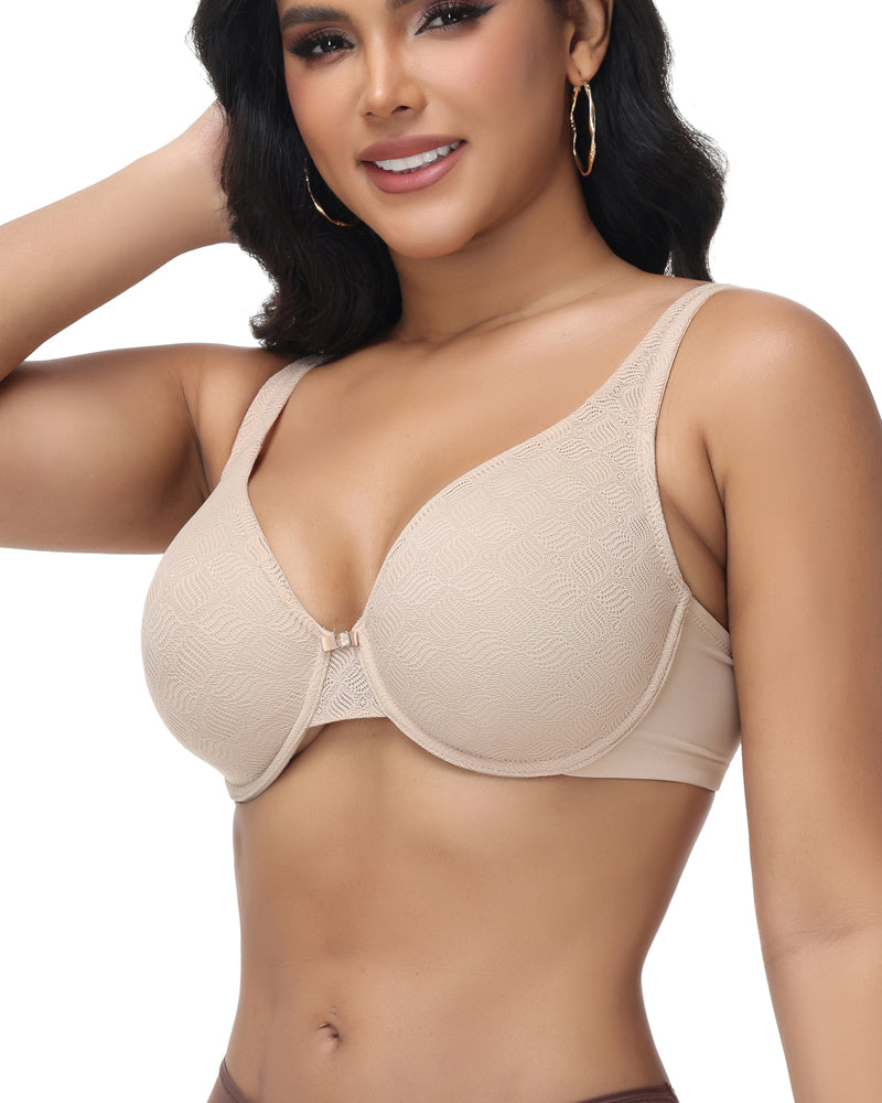 Shapshe® Full Coverage Underwire Non Padded Lace Bra