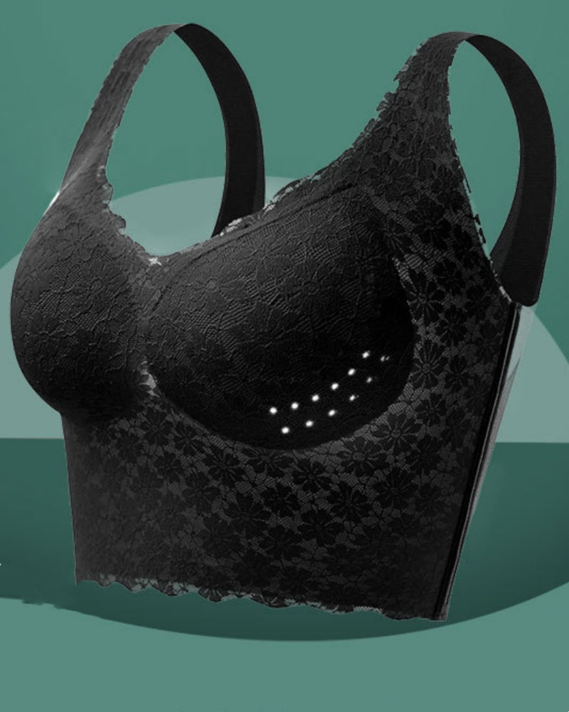 Plus Size Breathable Tank Top Push up Bra Side Smoothing