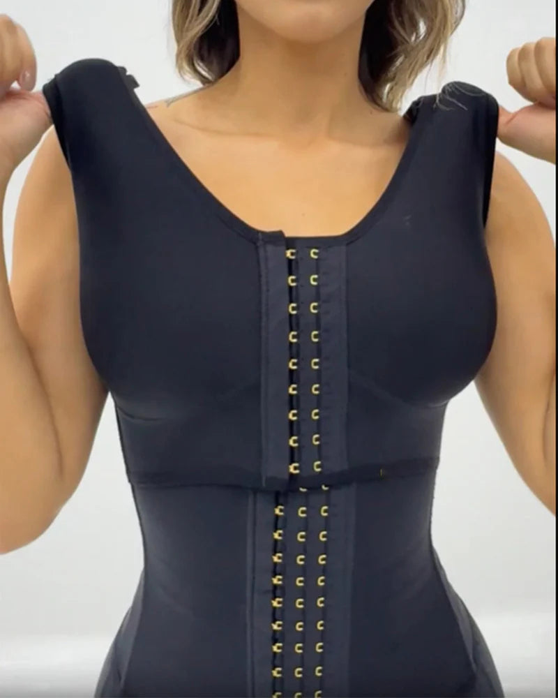 High Compression Corset Tank Top Built-in Bra Waist Trainer - By Qivii