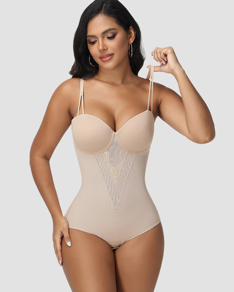 Shapshe® Lace-Detail Underwire Bustier Bodysuit