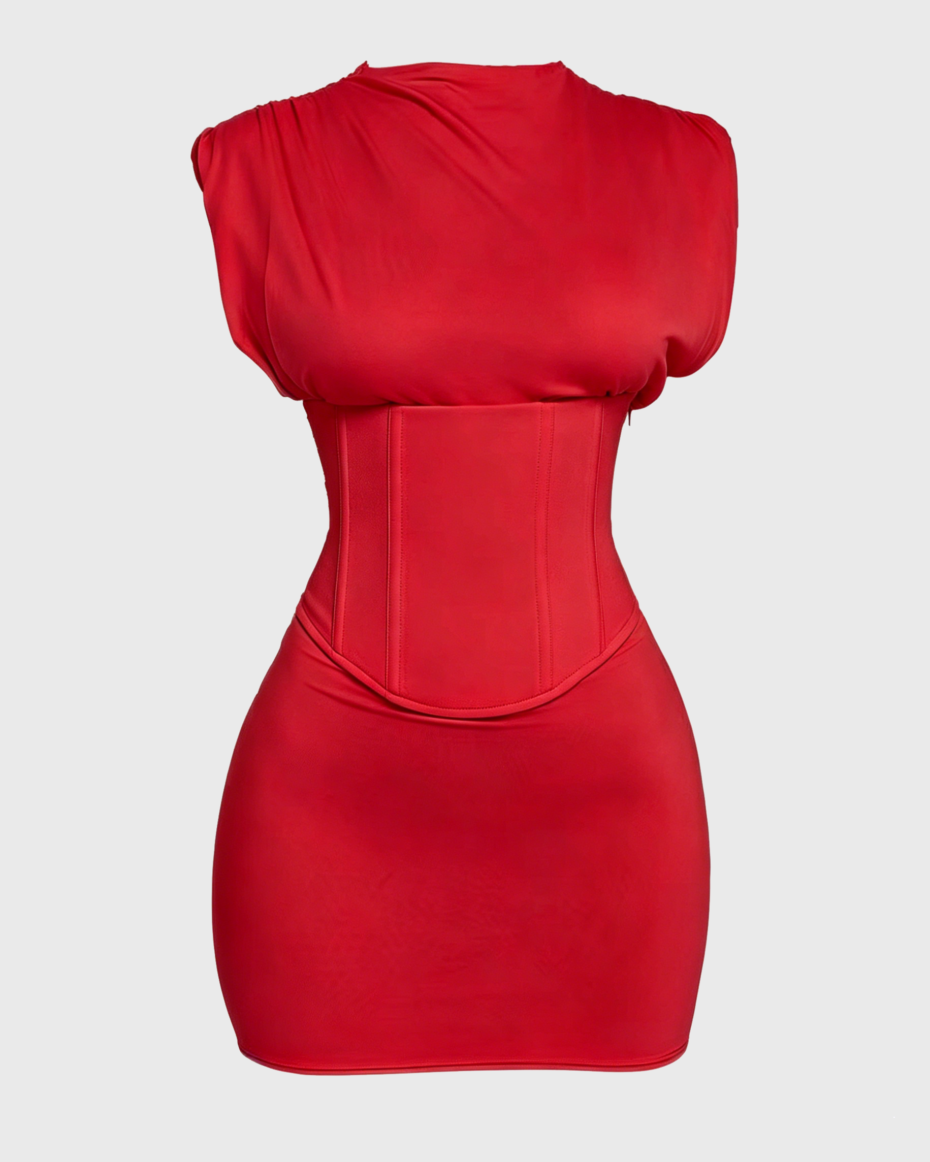 Hourglass Corset Tummy Control Sleeveless Dress Set - By Qivii