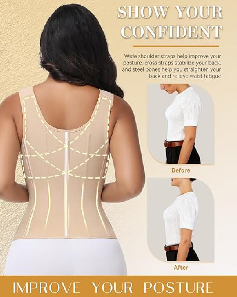 Shapshe® Women's Waist Trainer Tummy Control Hourglass Girdle With Bra